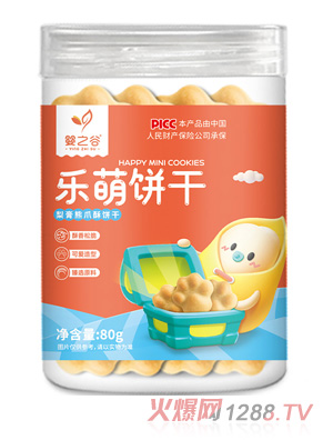 嬰之谷樂(lè )萌餅干-梨膏熊爪酥餅干瓶裝80克