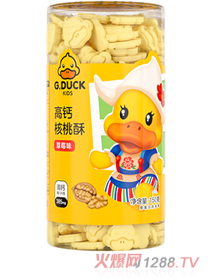 G.DUCK小黃鴨高鈣核桃酥 草莓味