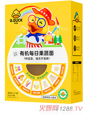 G.DUCK小黃鴨有機(jī)面四大配方款款美味火熱招商中