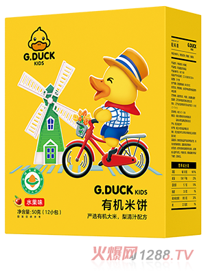 G.DUCK小黄鸭有机米饼 水果味
