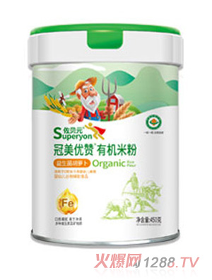 佐贝元冠美优赞有机米粉-益生菌胡萝卜