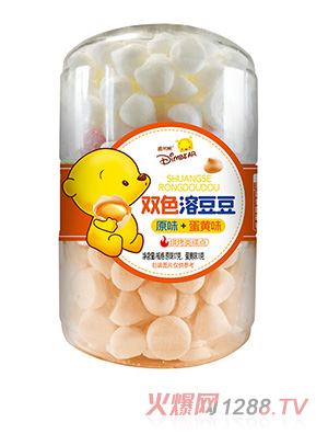迪米熊双色溶豆豆-原味+蛋黄味双扣罐