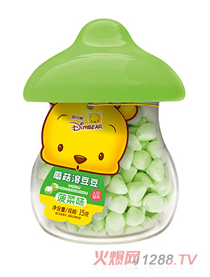 迪米熊蘑菇溶豆豆-菠菜味雨伞罐