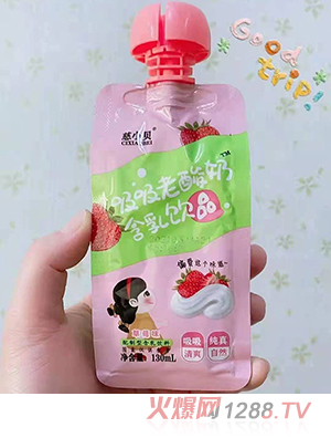 慈小贝吸吸老酸奶含乳饮品 草莓味