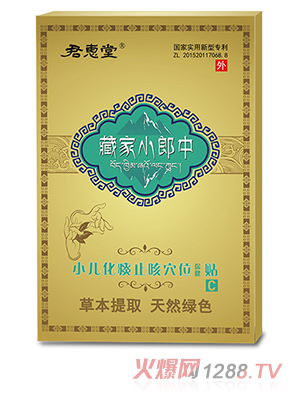 君惠堂藏家小郎中小兒化痰止咳穴位保健貼 小盒