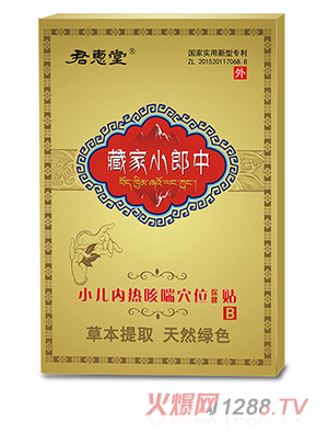 君惠堂藏家小郎中小兒內熱咳喘穴位保健貼 小盒