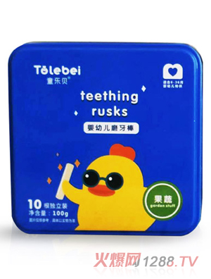 童乐贝婴幼儿磨牙棒果蔬味牛奶香蕉原味多种口味磨牙饼干