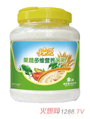 多嘉爱营养米粉桶装果蔬多维胡萝卜淮山薏米铁锌钙多种口味冲调米粉