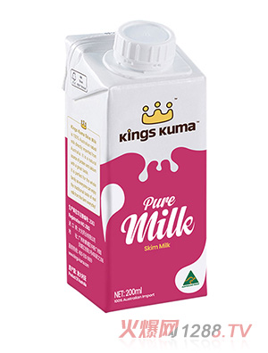 皇室澳玛儿脱脂纯牛奶200ml