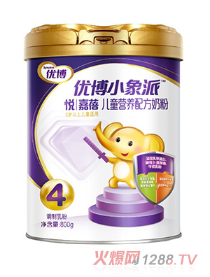 圣元优博小象派悦嘉蓓儿童营养配方奶粉800g