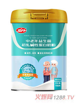 龙丹中老年益生菌初乳碱性蛋白奶粉
