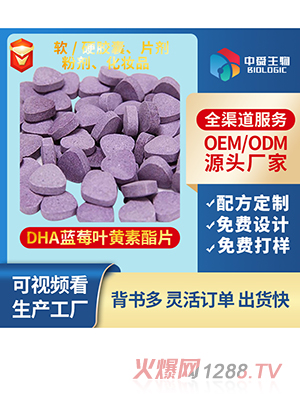 DHA蓝莓叶黄素酯片代工 钙铁锌维生素胶原蛋白凝胶糖果oem贴牌厂家