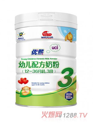 明一优熙幼儿配方奶粉3段