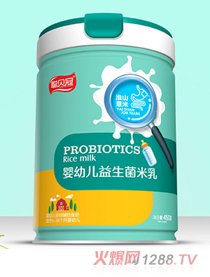 聰貝冠嬰幼兒益生菌米乳罐裝-淮山薏米