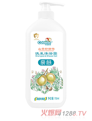 天使森林山茶籽精華洗發(fā)沐浴露 750ml