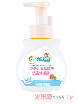 天使森林嬰幼兒果萃精華洗發(fā)沐浴露 300ml