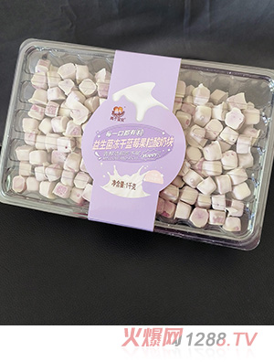 兩個(gè)寶貝益生菌凍干藍莓果粒酸奶塊