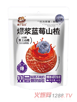 两个宝贝爆浆蓝莓山楂60g