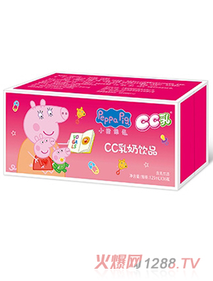 小猪佩奇CC乳奶饮品草莓味125mlx36瓶