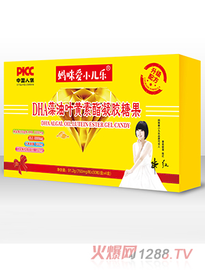 媽咪愛(ài)小兒樂(lè )DHA藻油葉黃素酯凝膠糖果