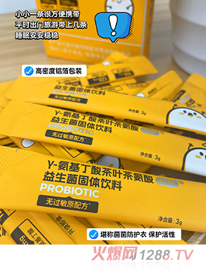 元力伴γ-氨基丁酸茶叶茶氨酸益生菌固体饮料