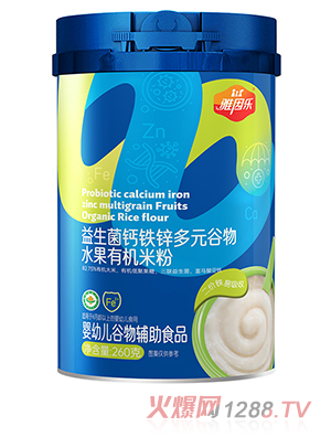 雅因樂益生菌鈣鐵鋅多元谷物水果有機米粉