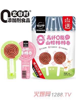 玄谷村高纖0脂山楂棒棒卷