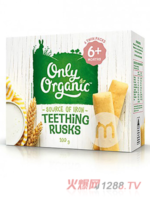 Only Organic奥莉有机小麦宝宝磨牙棒