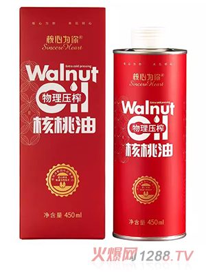 核心为你物理冷榨核桃油450ml
