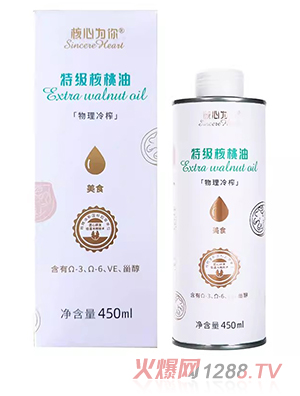 核心为你特级初榨核桃油450ml