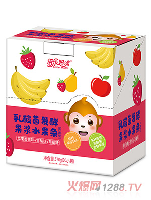 倍乐妈咪乳酸菌发酵果浆水果条-苹果香蕉味+雪梨味+草莓味