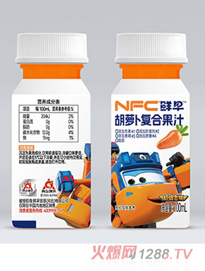 鮮早超級飛俠NFC冷藏橙復合果汁100ml
