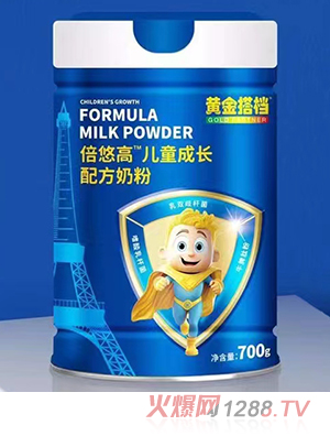 黄金搭档倍悠高儿童成长配方奶粉