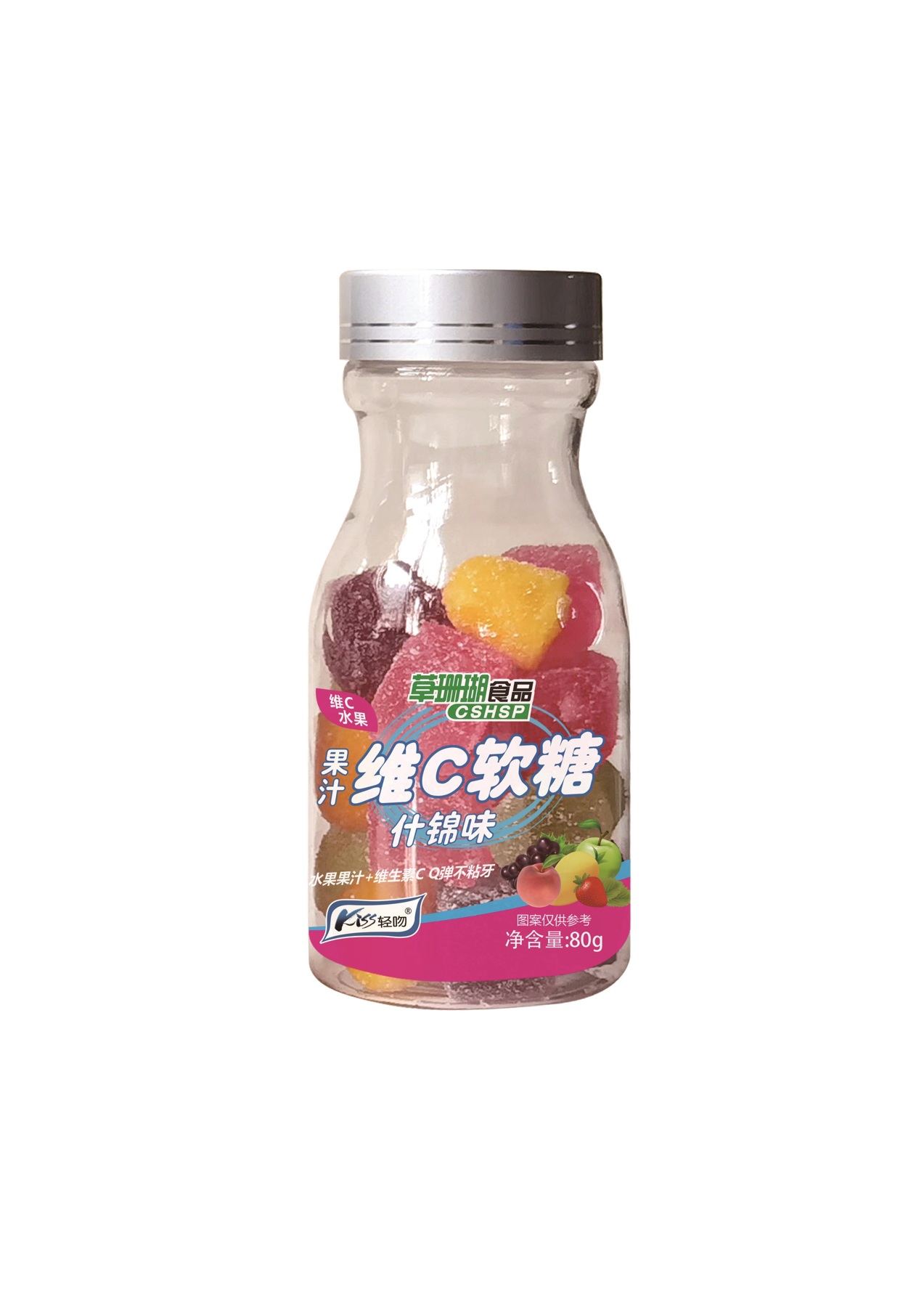 什锦味果汁维C软糖 80g瓶装 招商代理
