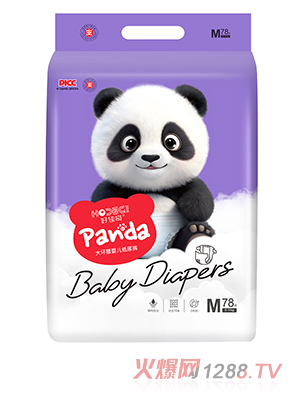 好佳奇熊貓系列大環(huán)腰嬰兒紙尿褲M