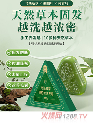 乌斯曼草侧柏叶洗发皂OEM/ODM贴牌定制代加工