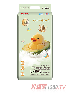 Cuddy Duck卡迪鸭果油奢宠亲柔润护婴儿纸尿裤L50片