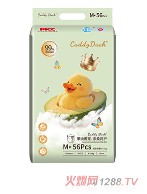 Cuddy Duck卡迪鸭果油奢宠亲柔润护婴儿纸尿裤M56片