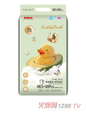 Cuddy Duck卡迪鸭果油奢宠亲柔润护婴儿纸尿裤S60片