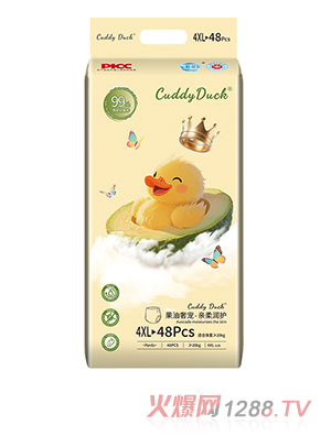 Cuddy Duck卡迪鸭果油奢宠亲柔润护婴儿拉拉裤4XL48片