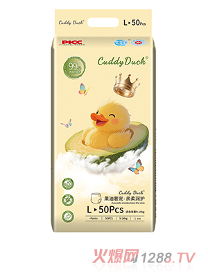 Cuddy Duck卡迪鸭果油奢宠亲柔润护婴儿拉拉裤L50片