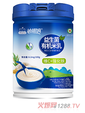 迪娜姆益生菌有机米乳 维C+强化铁