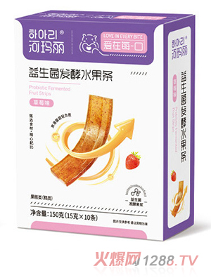 河玛丽益生菌发酵水果条 草莓味