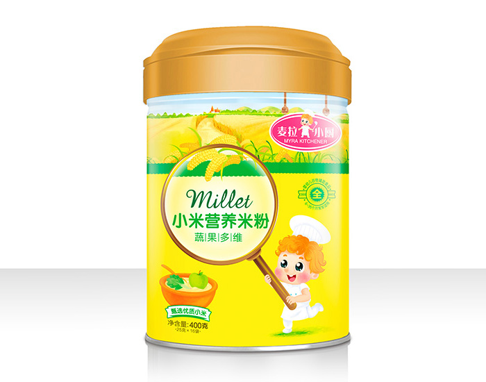    麥拉小廚-小米營養(yǎng)米粉罐裝-蔬果多維