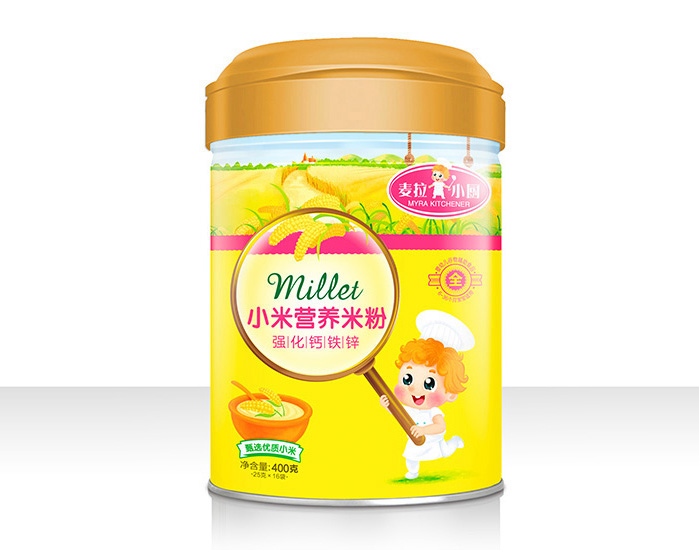    麥拉小廚小米營養(yǎng)米粉罐裝強(qiáng)化鈣鐵鋅