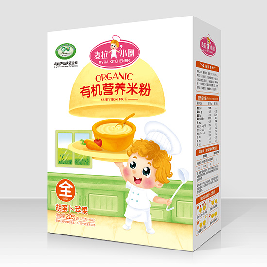    麥拉小廚-有機(jī)米粉盒裝-蘋果胡蘿卜