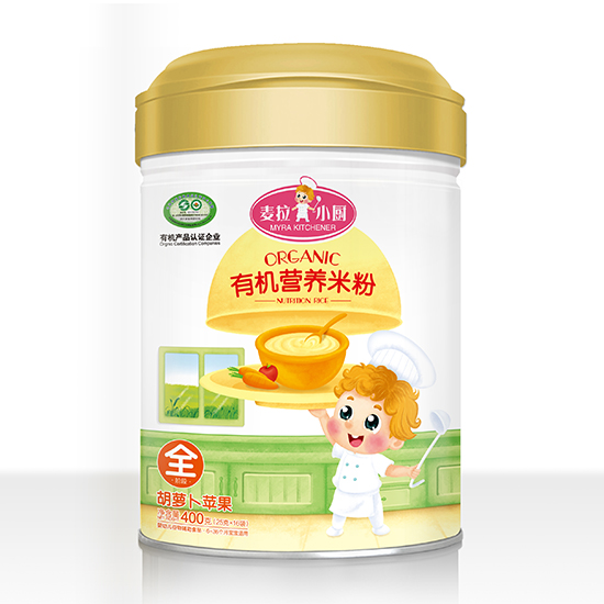    麥拉小廚-有機(jī)米粉罐裝-蘋果胡蘿卜啊