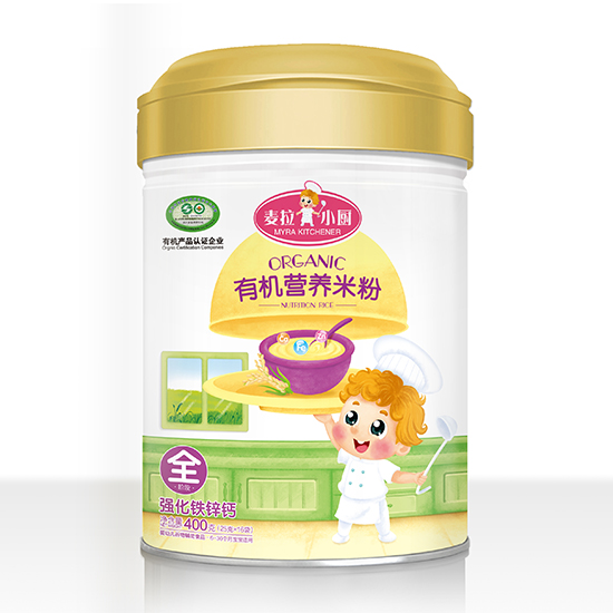    麥拉小廚-有機(jī)米粉罐裝-強(qiáng)化鈣鐵鋅