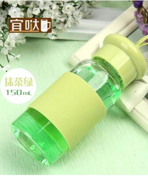  宜噠高硼硅酷帥玻璃杯抹茶綠
