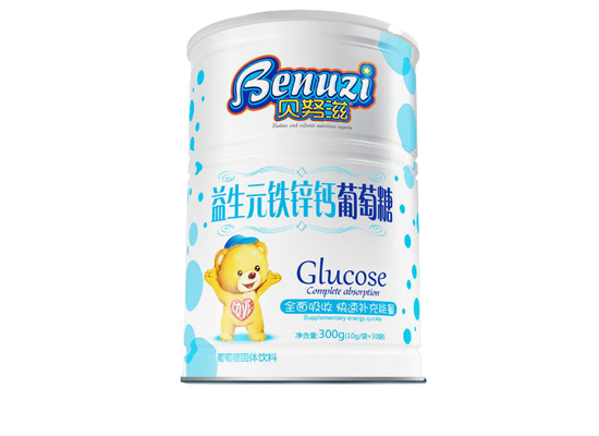    貝努滋鐵聽裝益生元鐵鋅鈣葡萄糖